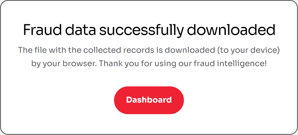 Fraud data successfully downloaded